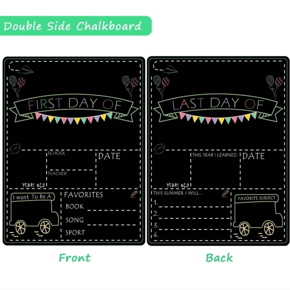 First and Last day of school chalkboard sign - Picture 1 of 5